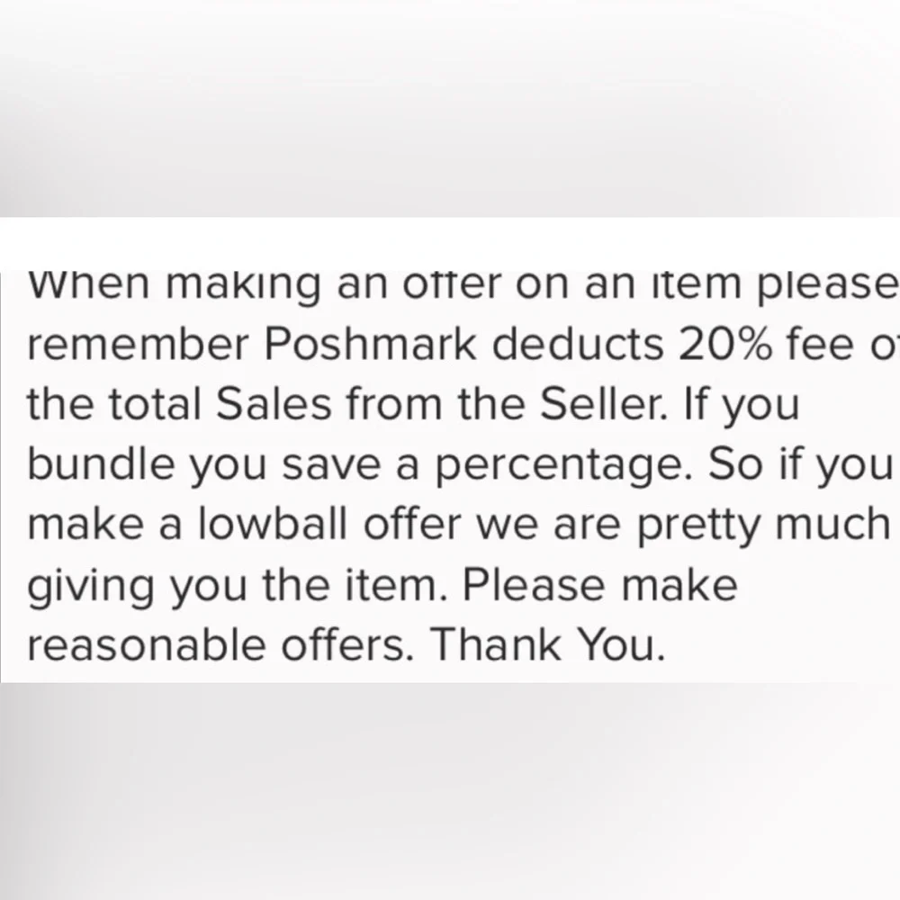 PLS be nice when making offers & be aware of POSH FEES - Picture 3 of 3